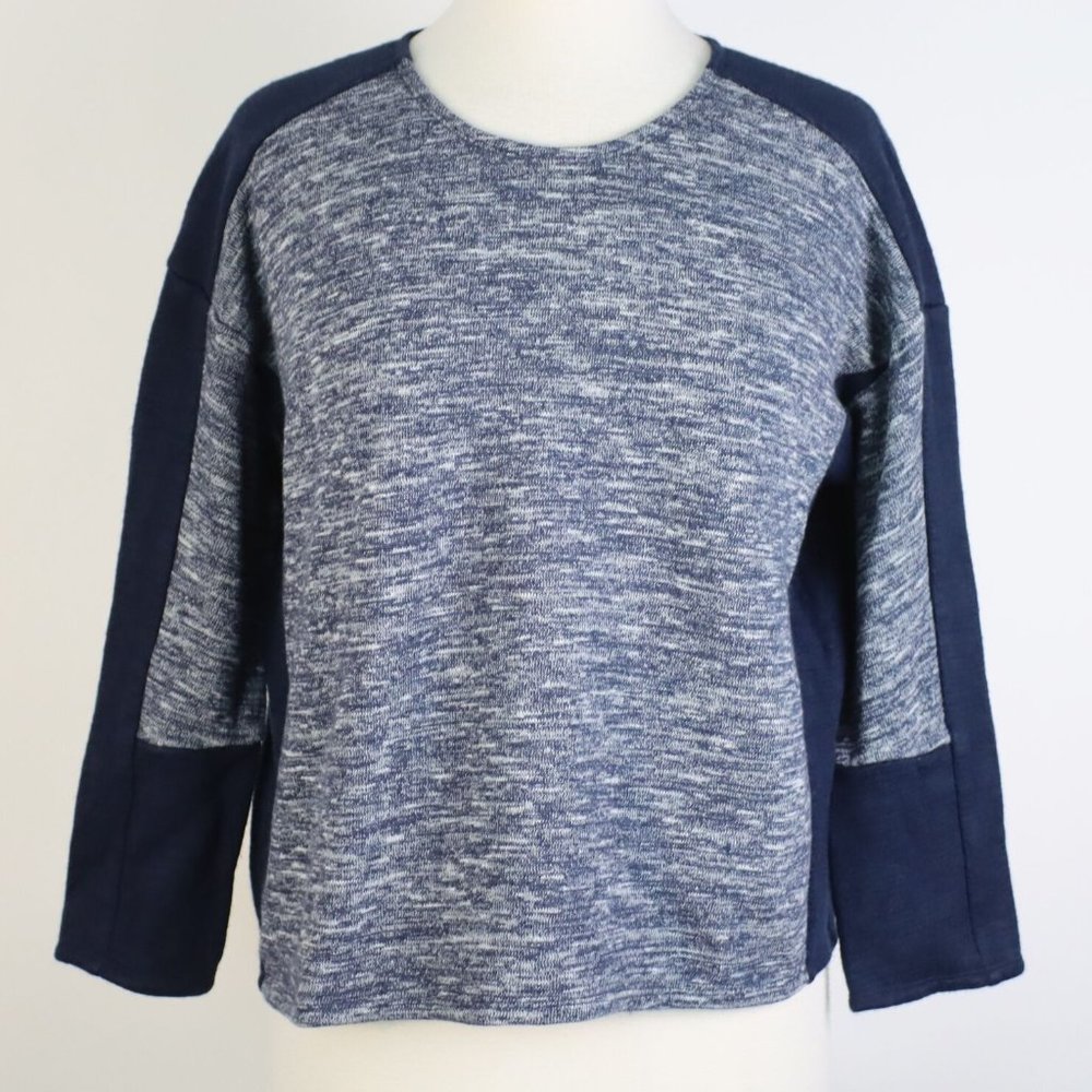 J.CREW Womens XS Colorblock Jasp Wool Long Sleeve Top